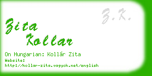 zita kollar business card