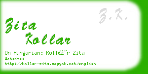 zita kollar business card